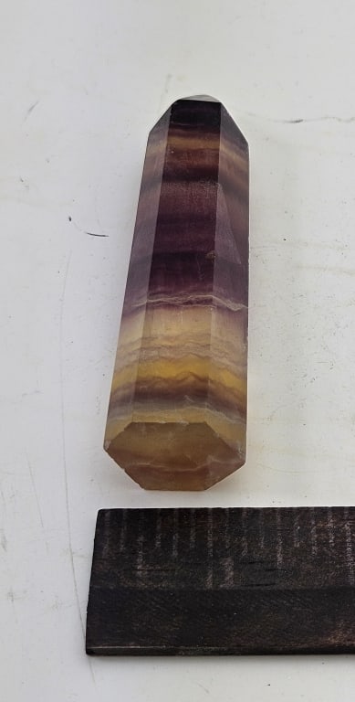 Fine Rainbow Flourite Polished Point Tower - 4