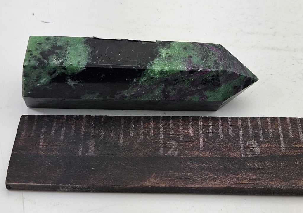 3.5 inch- Natural Ruby in Zoisite Polished Point - 2