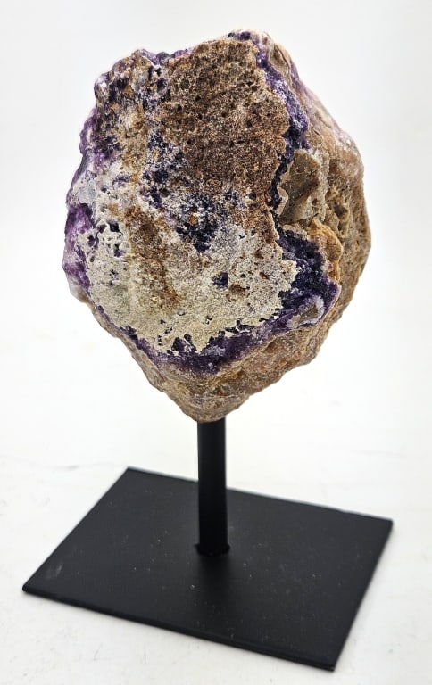 Natural Flourite Specimen on Stand: Item is the exact item in the image - Please review all terms and conditions prior to placing any bids - Bidder is responsible for all value grade dtermination - All sales final and any bid is an