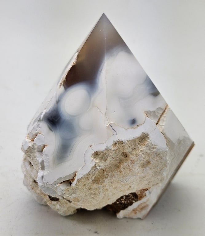 Brazilian Agate w/ Deep Geode Druzy Cavern - 2