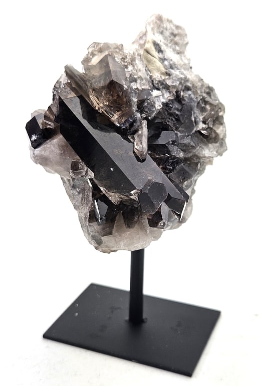 EXCEPTIONAL Terminated Smokey Specimen on Stand: Item is the exact item in the image - Please review all terms and conditions prior to placing any bids - Bidder is responsible for all value grade dtermination - All sales final and any bid is an