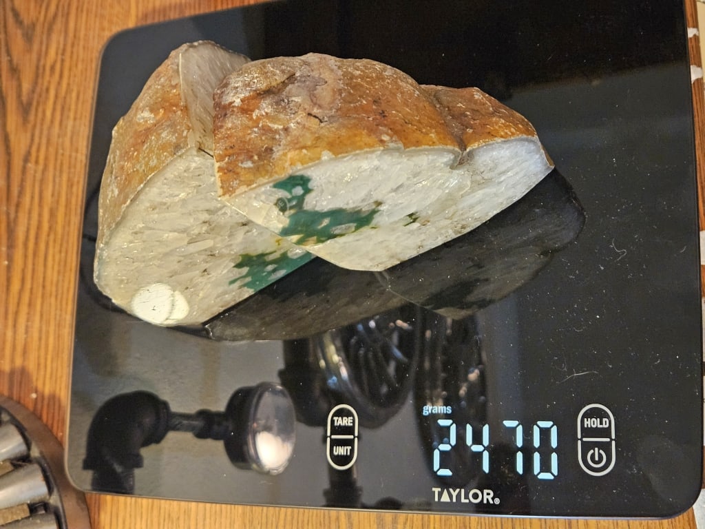 Nice Agatized Bookends w/ Crystal - 6