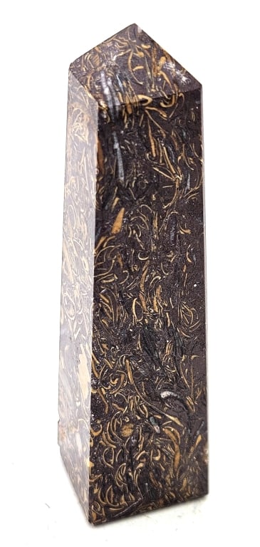 3.5 inch Miriam Jasper Tower Point 4 Sided: Item is the exact item in the image - Please review all terms and conditions prior to placing any bids - Bidder is responsible for all value grade dtermination - All sales final and any bid is an