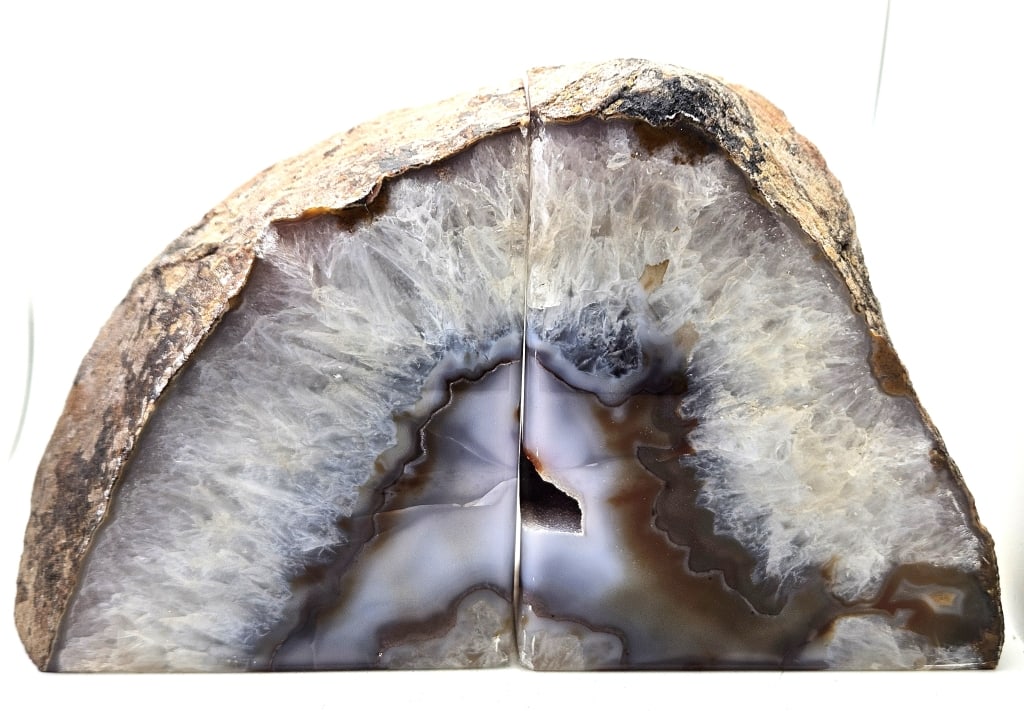Fabulous Agate Bookends w/ Geode Pockets - 2