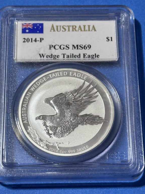 2014 P -MS69 PCGS Australian 1 oz Bullion Coin: Item is the exact item in the image- Bidder is responsible for all value and grade determination - Please review the entire terms and conditions prior to placing any bids-