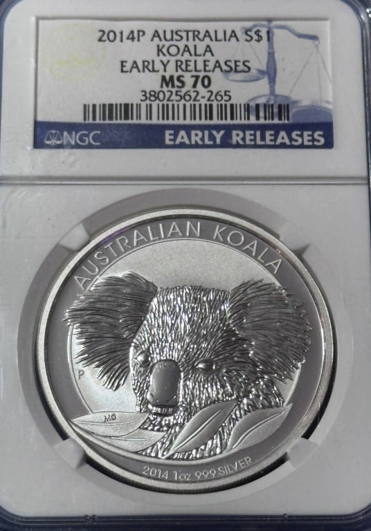 2014 MS 70 NGC Koala Australian Bullion: Item is the exact item in the image- Bidder is responsible for all value and grade determination - Please review the entire terms and conditions prior to placing any bids-