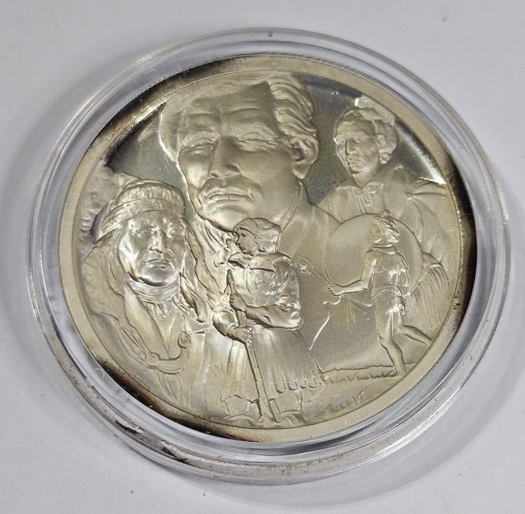 5 Civilized Tribes Sterling Silver 1 oz. Proof: Item is the exact item in the image - Sterling Silver 1 oz. The American Indian Collection Proof Round - Please review all terms and condiions prior to placing any bids in this