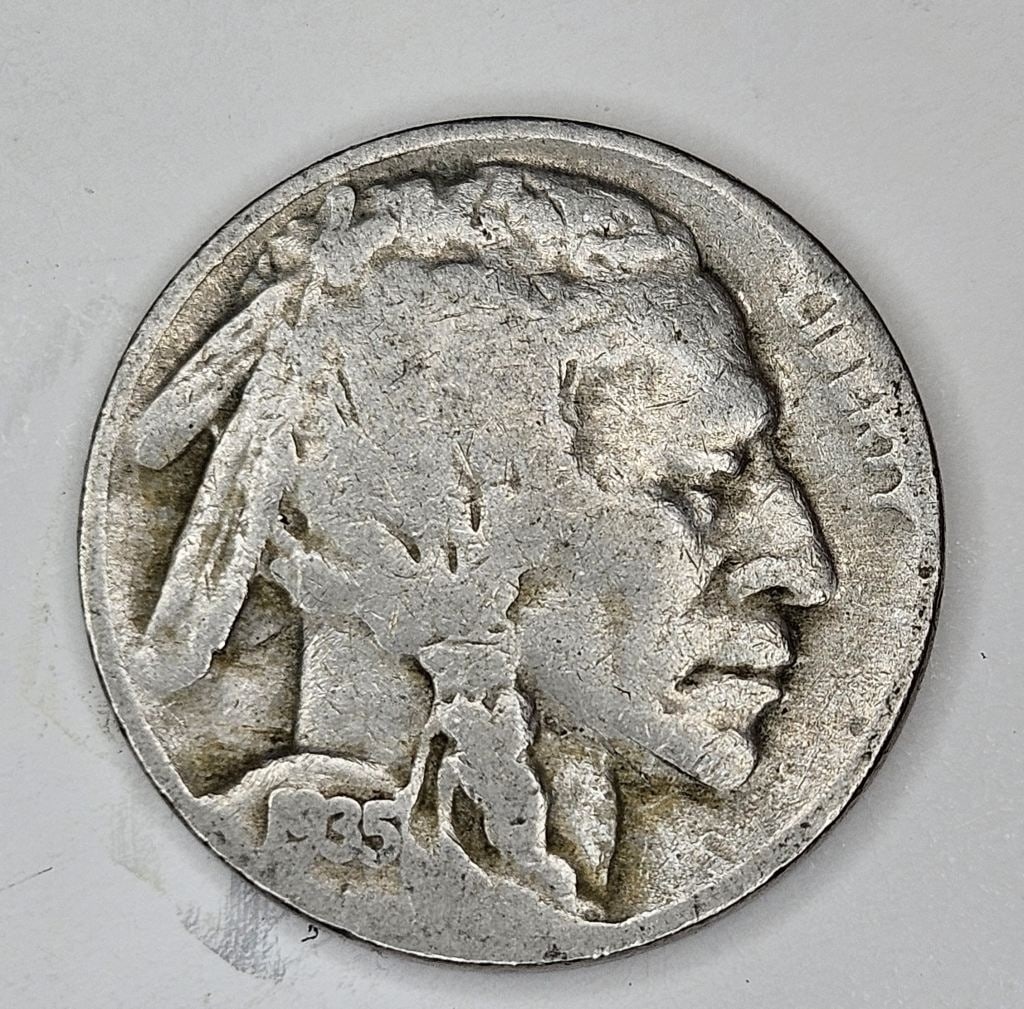 1935 d Buffalo Nickel: Item is the exact item in the image- Bidder is responsible for all value and grade determination- Please review the entire terms and conditions prior to placing any bids