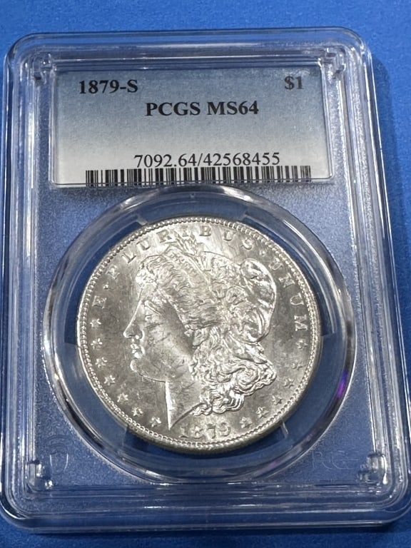 1879 -S- MS 64 PCGS Morgan Silver Dollar-$145 CPG: Item is the exact item in the image - Bidder is responsible for all value and grad determination - Please review all terms and conditions prior to placing any bids-