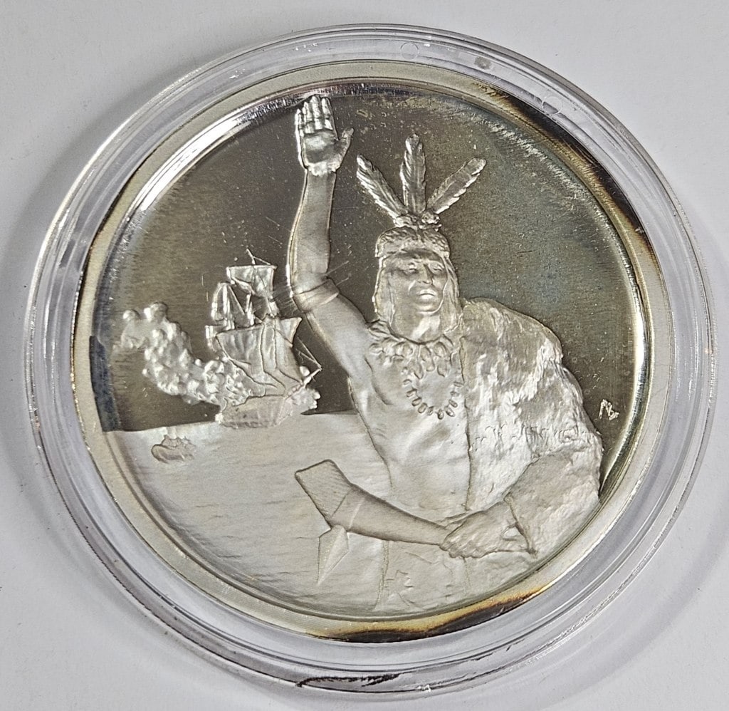 Pontiac Sterling Silver 1 oz Proof Round: Item is the exact item in the image - Sterling Silver 1 oz. The American Indian Collection Proof Round - Please review all terms and condiions prior to placing any bids in this