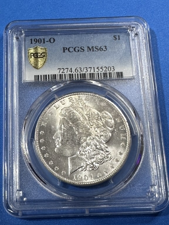 1901-O- MS 63 CPGS Morgan Silver Dollar-$125 CPG: Item is the exact item in the image - Bidder is responsible for all value and grad determination - Please review all terms and conditions prior to placing any bids-