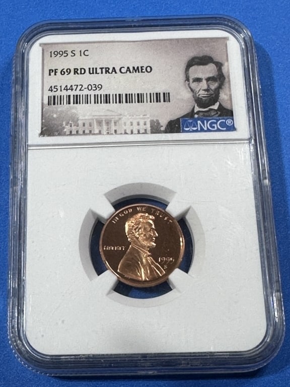 1995 -S- PRF69 Ultra-C Lincoln Wheat RED: Item is the exact item in the image - Bidder is responsible for all value and grad determination - Please review all terms and conditions prior to placing any bids-
