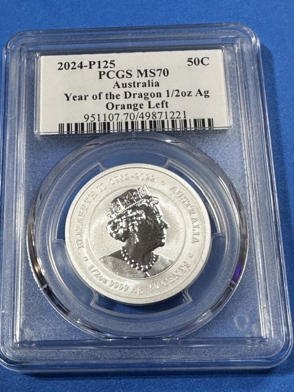 2024-MS70-PCGS -Australia-1/2 oz. YOD-OL: Item is the exact item in the image - Bidder is responsible for all value and grad determination - Please review all terms and conditions prior to placing any bids-