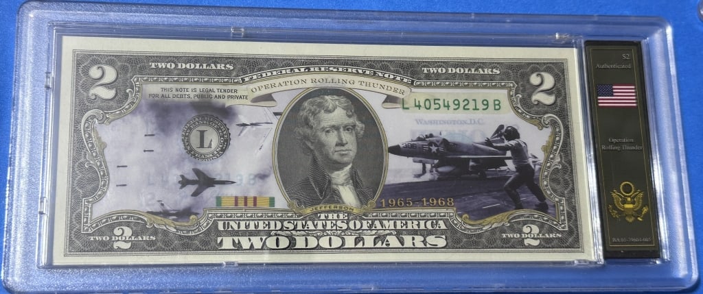 $2-Operation Rolling Thunder-Vietnam Bradford Case: Item is the exact item in the image- Bidder is responsible for all value and grade determination - Please review the entire terms and conditions prior to placing any bids-