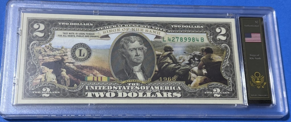 $2- Siege of Khe Sanh - Vietnam Bradford Case: Item is the exact item in the image- Bidder is responsible for all value and grade determination - Please review the entire terms and conditions prior to placing any bids-