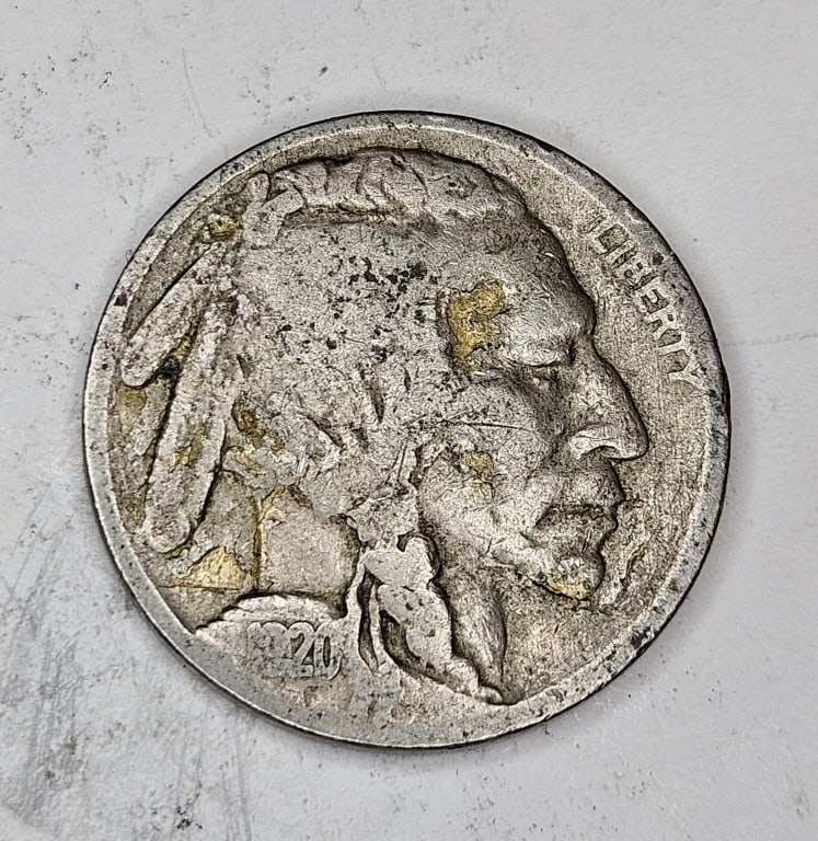1920 Buffalo Nickel: Item is the exact item in the image- Bidder is responsible for all value and grade determination- Please review the entire terms and conditions prior to placing any bids
