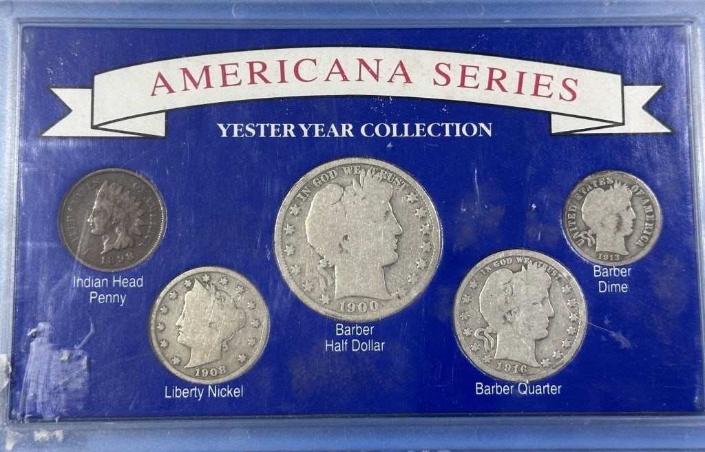 Americana Denomination Set - Barber -Liberty: Item is the exact item in the image - Bidder is responsible for all value and grad determination - Please review all terms and conditions prior to placing any bids-