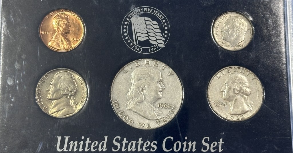 1962- Denomination Set - Silver in Plastic Case: Item is the exact item in the image - Bidder is responsible for all value and grad determination - Please review all terms and conditions prior to placing any bids-