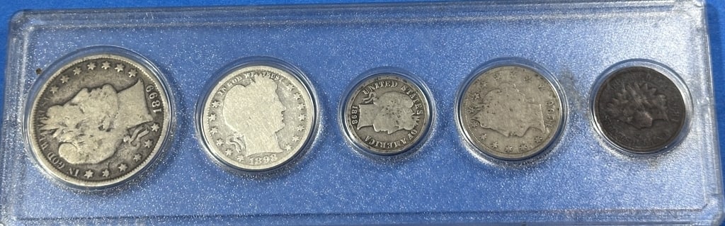 Silver Denomination Set in Whitman Plastic Holder: Item is the exact item in the image - Bidder is responsible for all value and grad determination - Please review all terms and conditions prior to placing any bids-