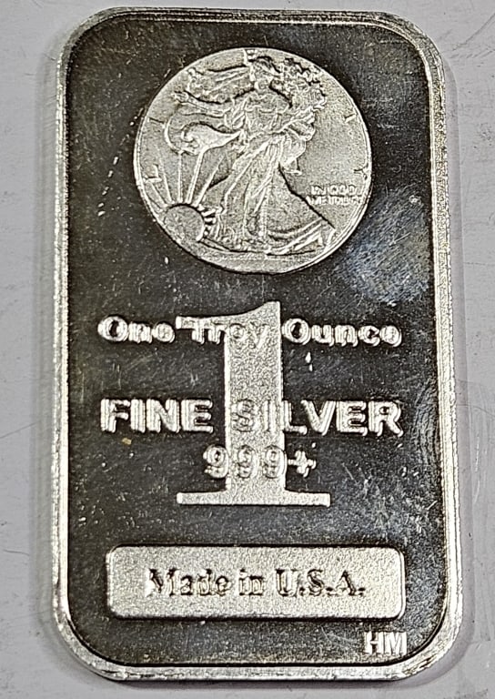 1 oz Silver Walking Liberty Design Bar: Item is the exact item in the image - Bidder is responsible for all value and grade determination - Please review all terms and conditions prior to placing any bids-