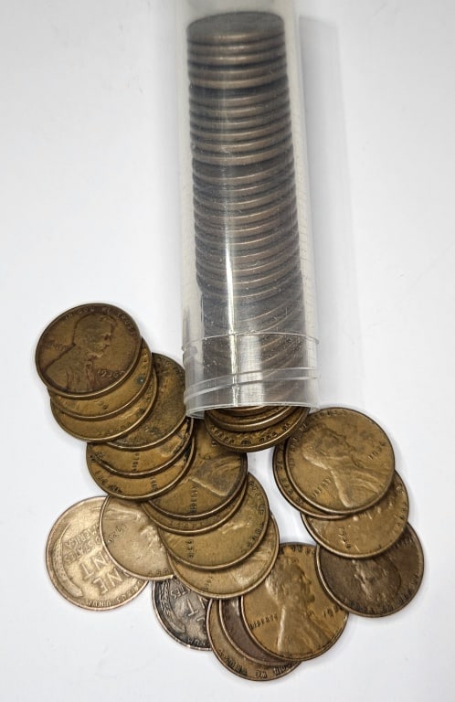 1936 P Dealer Roll Lincoln Wheat Cents: Item is the exact item in the image - Bidder is responsible for all value and grade determination - Please review all terms prior to placing any bids - All sales 