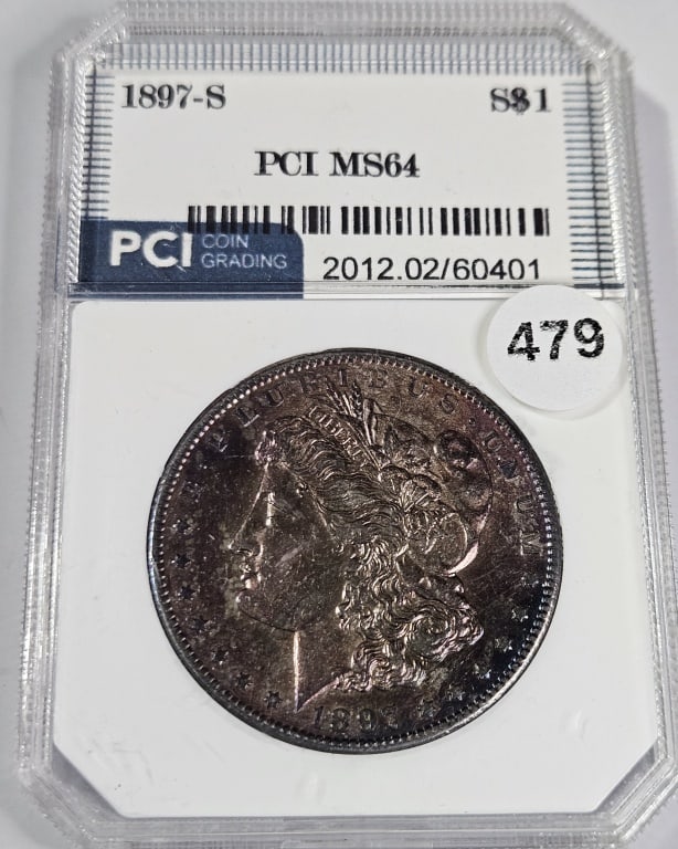 1897 S MS 64 Morgan Dollar- $390 CPG: Item is the exact item in the image - Bidder is responsible for all value and grade determination - Please review all terms prior to placing 