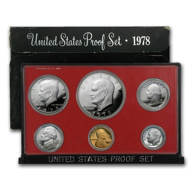 1978 s US Mint Proof Set: US Proof Set in OMB. These are all from US Mint in Original holders. Some handling wear may be present in the envelopes and the holders, but coins are untouched and in original mint boxing and wrappin