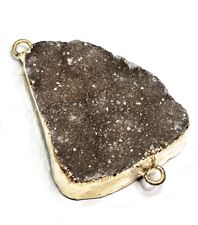 Druzy Pendant Gold Plated: Item is the exact item in the image- Bidder is responsible for all value and grade dtermination - Please review all terms and conditions prior to placing any bids-