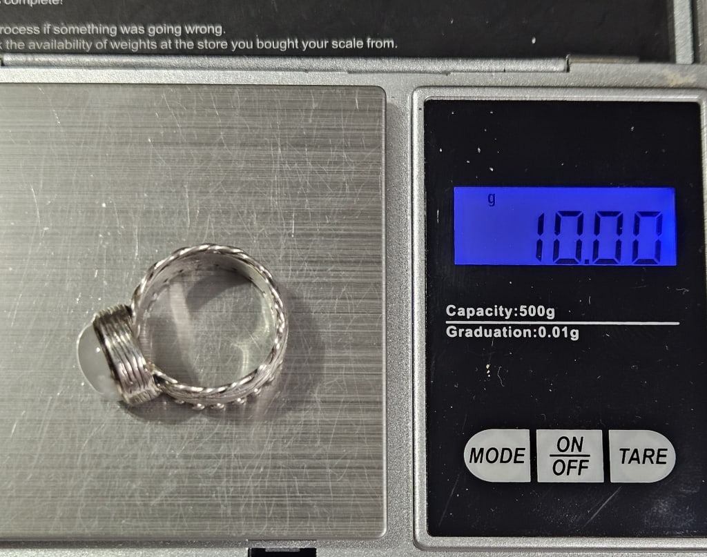 Sterling Silver Moonstone Ring - 4