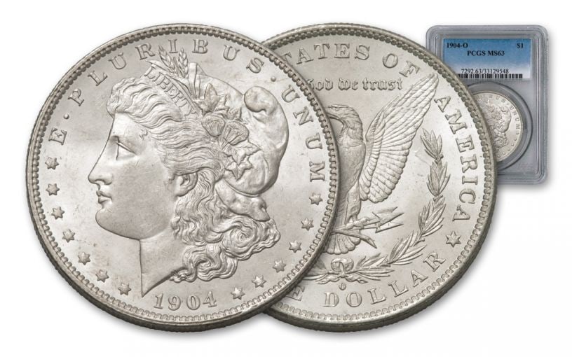1904 o MS 63 PCGS Morgan Silver Dollar: Items are as shown in image - grade and date are exact- Due to the fact that we have multiples of these items -Winning bidder may not receive exact serial numbers shown in image.Pleasereviewtheentiret