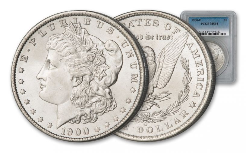 1900 O MS 64 PCGS Morgan Silver Dollar: Items are as shown in image - grade and date are exact- Due to the fact that we have multiples of these items -Winning bidder may not receive exact serial numbers shown in image.Pleasereviewtheentiret