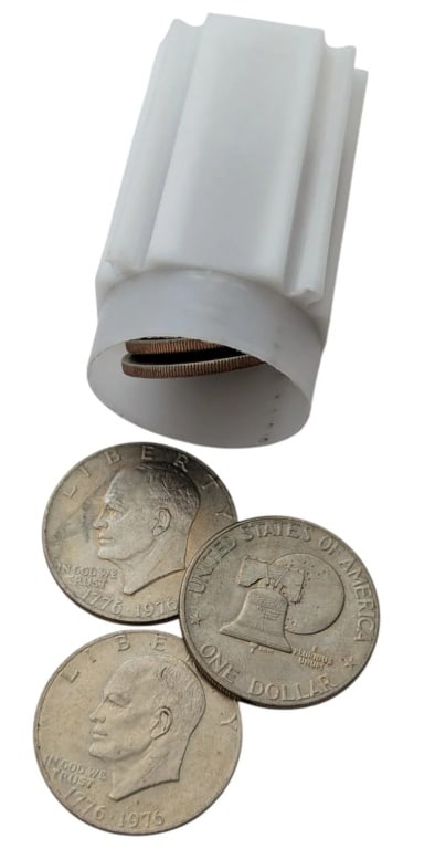 (20) Random Date IKE - Eisenhower Dollars in Roll: Items are as described and shown n image - Please review the entire terms and conditions prior to placing any bids- All terms apply - Any bid is an agreement to all terms -