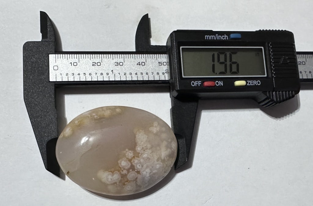 Large Flower Agate Palm Stone - 4