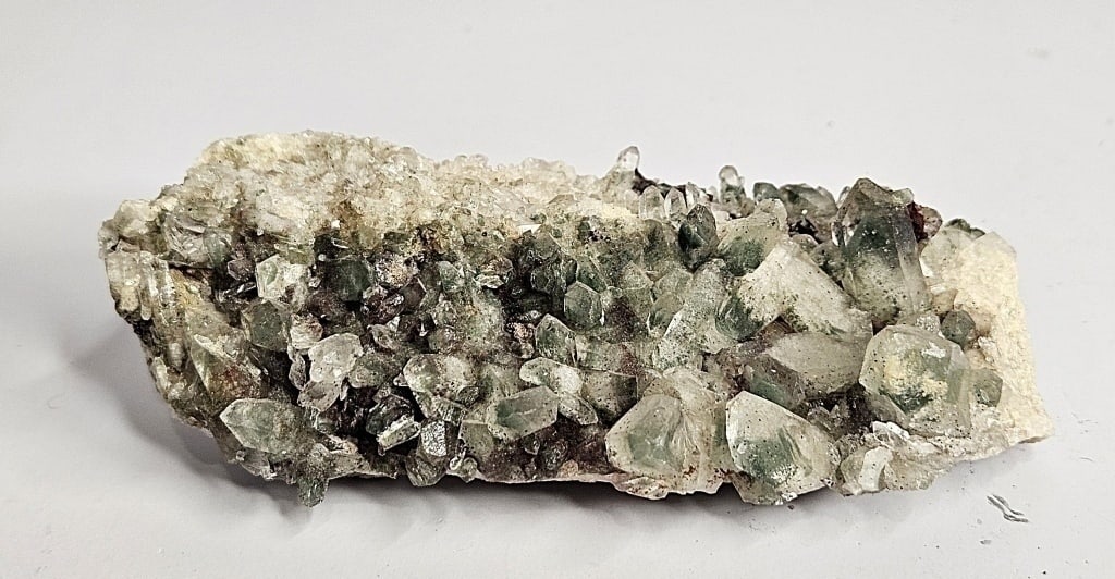 Green Chloride Tibetan Crystal Cluster: Item is 4 x 2 x 2 - Item is the item in the image - Bidder is responsible for all value and grade determination - Please review all terms and conditions prior to placing any bids- Allbidsareanagreemen