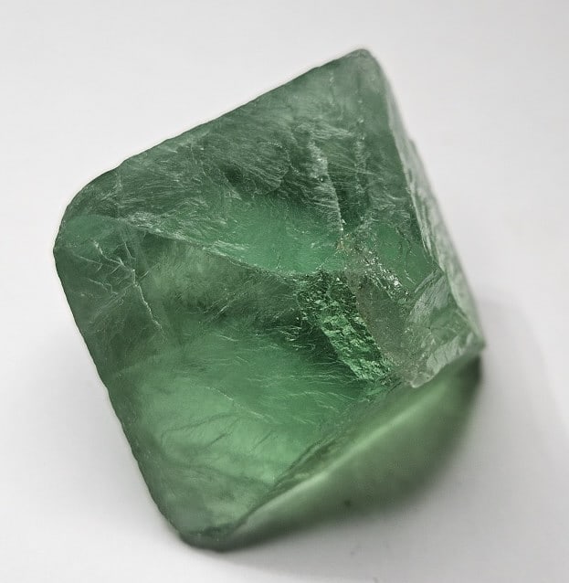 Massive Green Flourite Octahedron -98.99 gram: Item is the exact item in the image - Bidder is responsible for all value and grade determination -