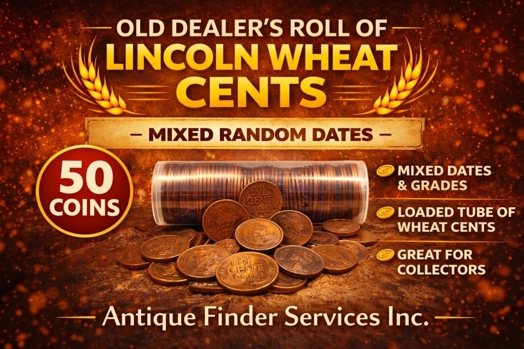 50 pcs Lincoln Wheaat Cents in Tube (1 of 2)