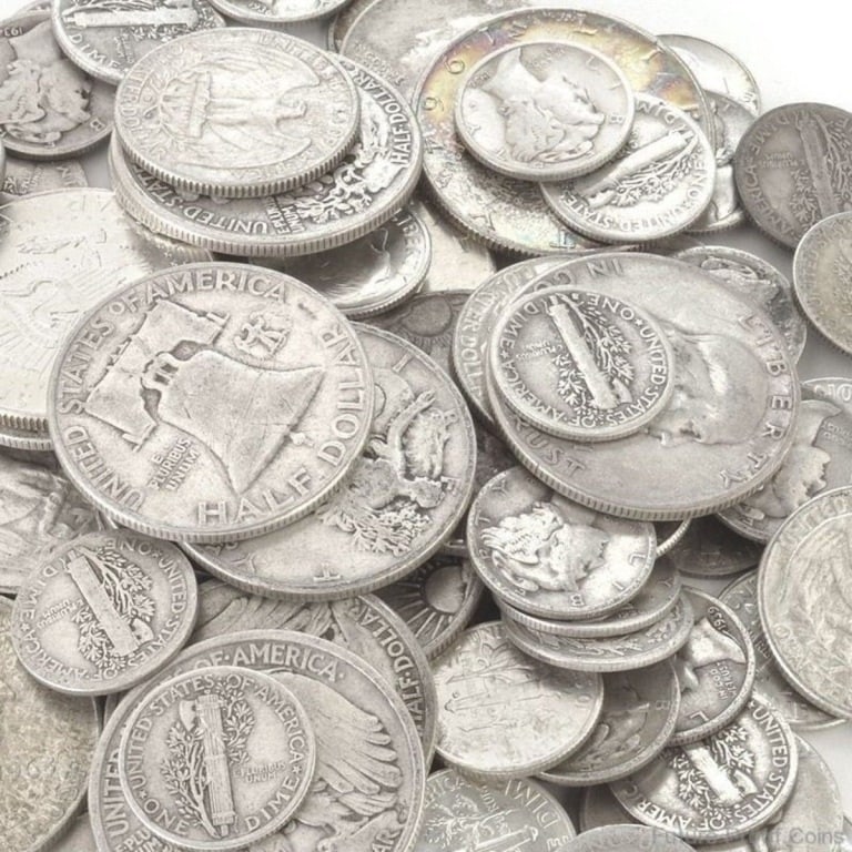 $5 Face Value Random Mix Type 90% Silver: Items will be as shown in the image- A mixed date and grade lot. Please review the entire terms and conditions prior to placing any bids-
