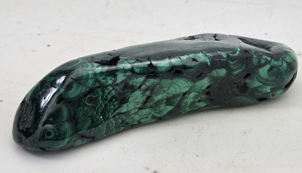169.14 gram Natural Malachite Specimen: Item is the exact item in the image- Bidder is responsible for all value and grade determination- Please review all terms and conditions prior to placing any bids-