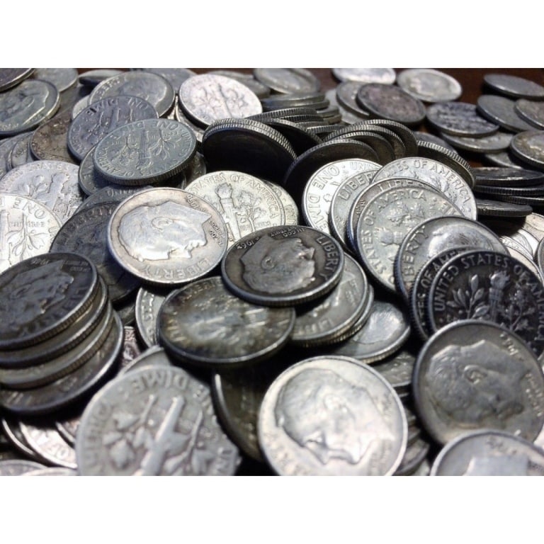 Lot of (100) Roosevelt Dimes -90% Silver (1 of 2)