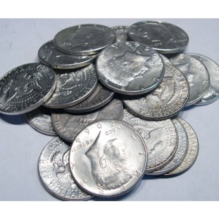(20) 1964 Kennedy Half Dollars - 90% Silver: All bids are a contract and an agreement to pay. Items are as shown in image.