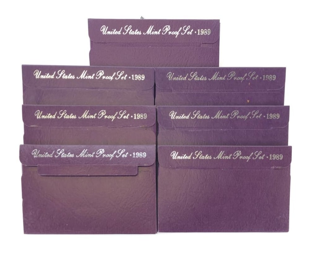 (7) 1989 US Mint Proof Sets: Items are as shown in the image and described in the title - Please note tht we have more than one of these items and the exact item in the image may not be the item you recieve. Winning bidder will