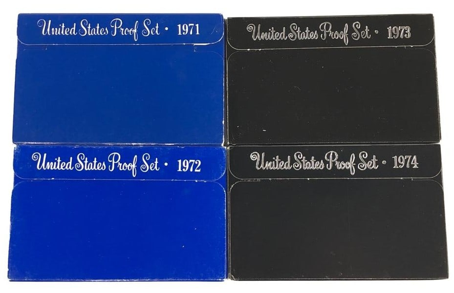 1971-72-73-74 - US Mint Proof Sets: Items are as shown in the image and described in the title - Please note tht we have more than one of these items and the exact item in the image may not be the item you recieve. Winning bidder will
