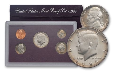 1988 US Mint Proof Set: Item is as described in the title - Please review our complete list of terms prior to placing any bids.