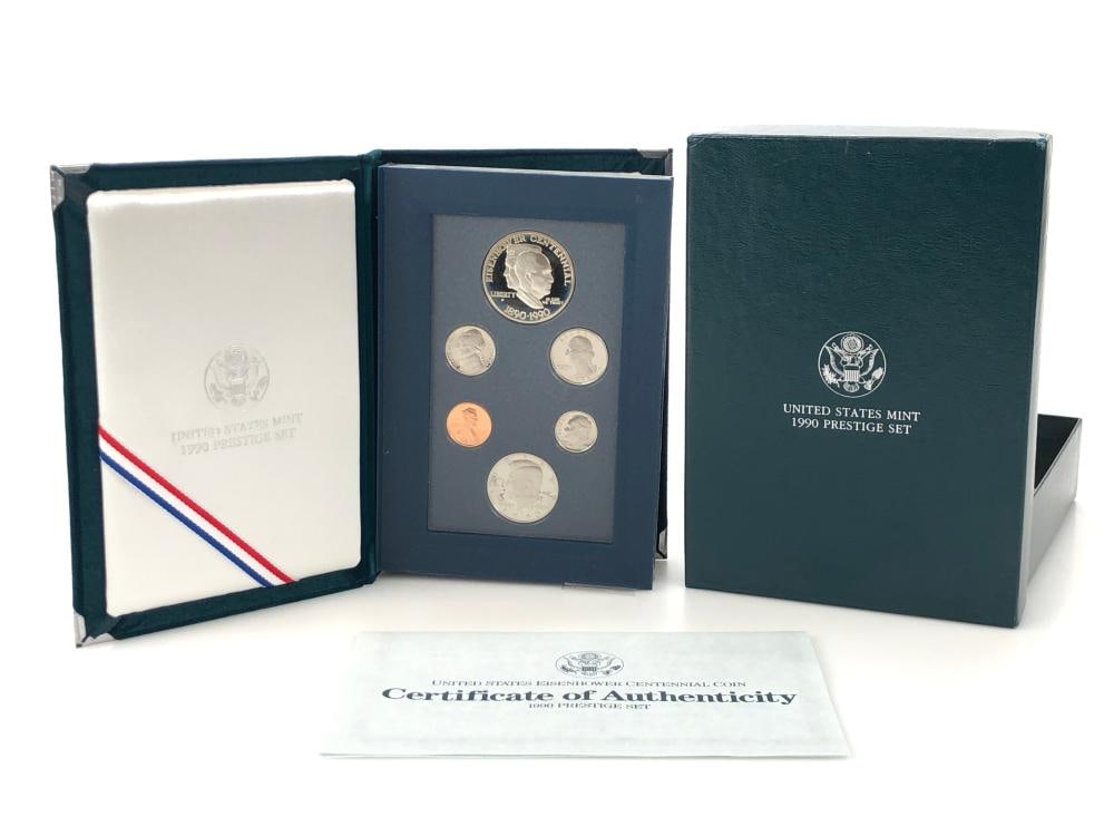 1990 IKE Prestige Proof Set: Items are as shown in the image and described in the title - Please note tht we have more than one of these items and the exact item in the image may not be the item you recieve. Winning bidder will