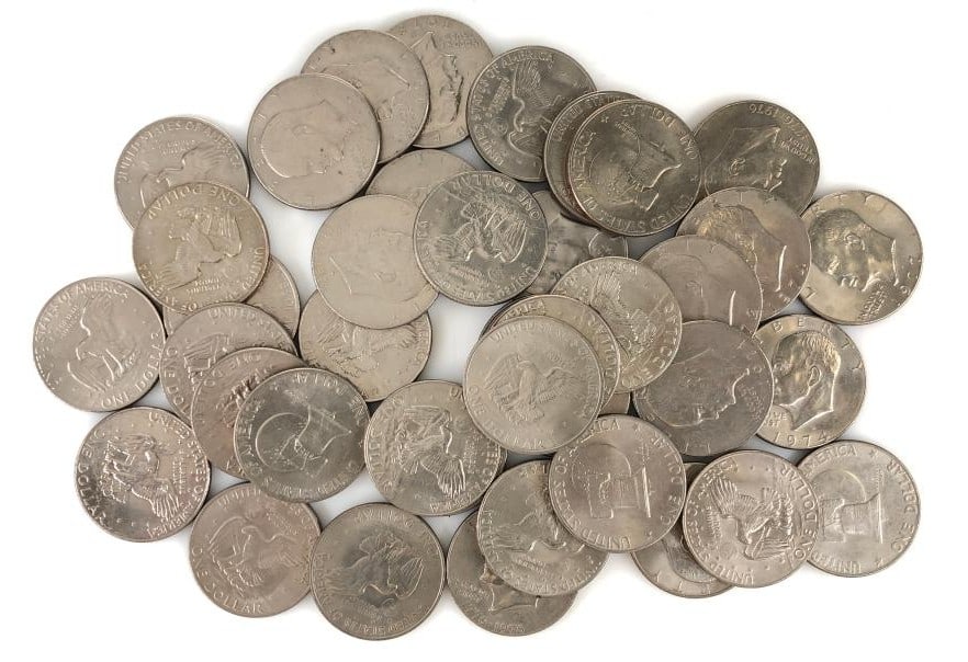 (50) 1971-78 Random Date Ike Dollars: Items are as shown in the image and described in the title - Please note tht we have more than one of these items and the exact item in the image may not be the item you recieve. Winning