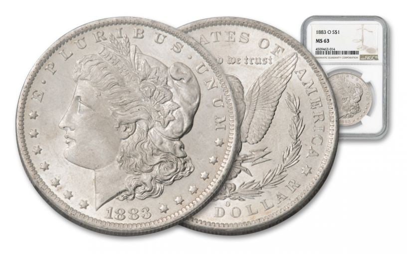 1883 o MS 63 NGC Morgan Silver Dollar: Items are as shown in image - grade and date are exact- Due to the fact that we have multiples of these items -Winning bidder may not receive exact serial numbers shown