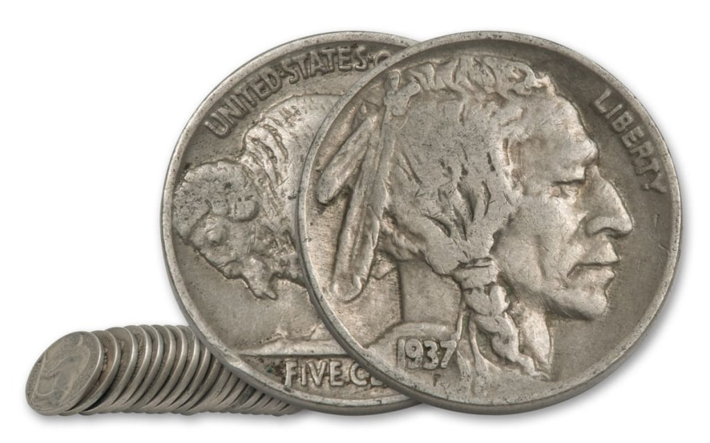 (20) Random Date and Grade Buffalo Nickels: Winning bidder will receive 40 random date and grade buffalo nickels - Image shows type of coins winning bidder will receive -