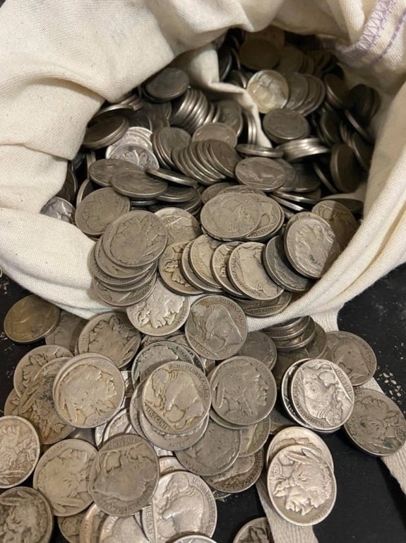 Lot of (40) Random Date and Grade Buffalo Nickels: Winning bidder will receive 40 random date and grade buffalo nickels - Image shows type of coins winning bidder will receive -