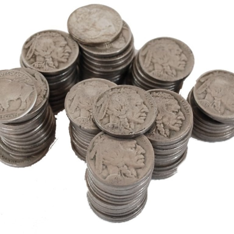 (40) Random Date and Grade Buffalo Nickels: Winning bidder will receive 40 random date and grade buffalo nickels - Image shows type of coins winning bidder will receive -