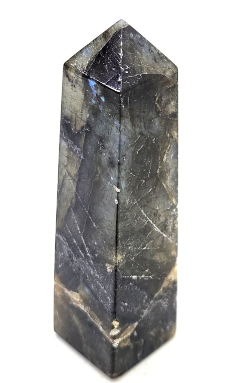 75.2 gram Natural Labradorite Polished Tower: Item is the exact item in the image- Bidder is responsible for all value and grade dtermination - Please review all terms and conditions prior to placing any bids-